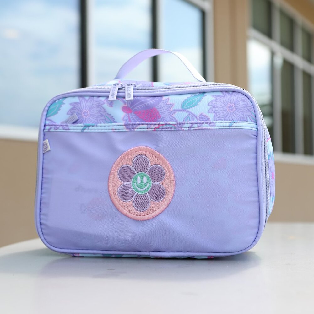 NWT Lavender Embroidered Lunchbox